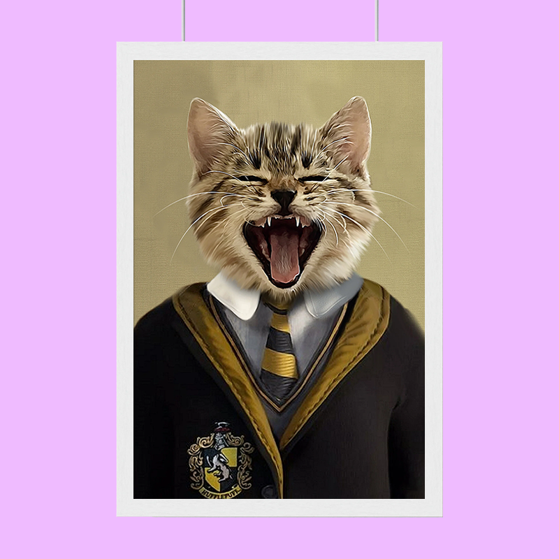 Harry Potter Huffal Puff- Custom Pet Portrait